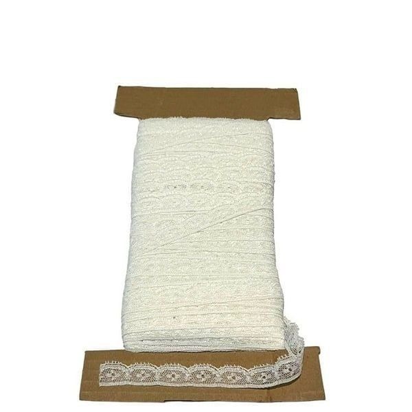 Lingerie Scalloped LOT White Floral Stretch Lace Trim Roll 0.5” Wide Spool