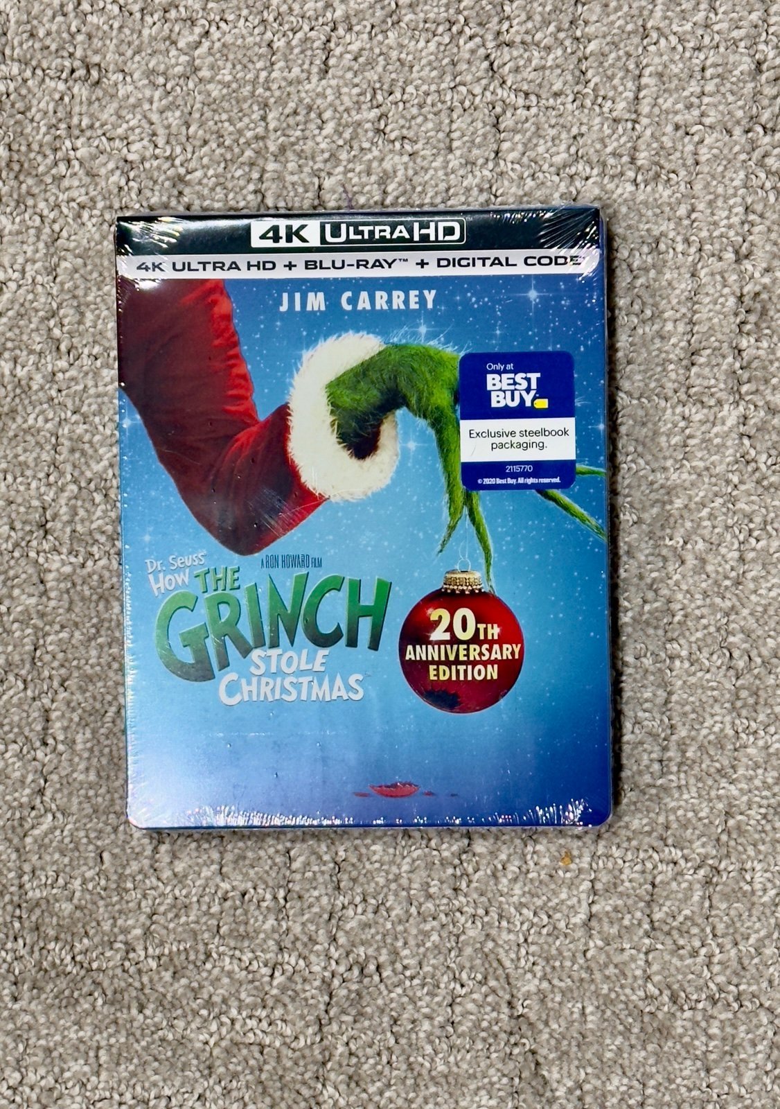 Dr. Seuss' How the Grinch Stole Christmas 4K UHD Steelbook (New)