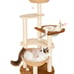 Sennaux 54 Rattan Cat Tree Tower for Large Cats with Capsule Hammock Cat Scratc