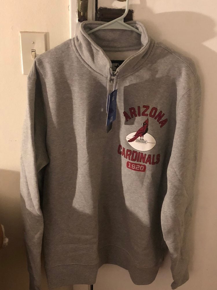 Arizona cardinals Starter brand mens NFL 1/4 zip XL