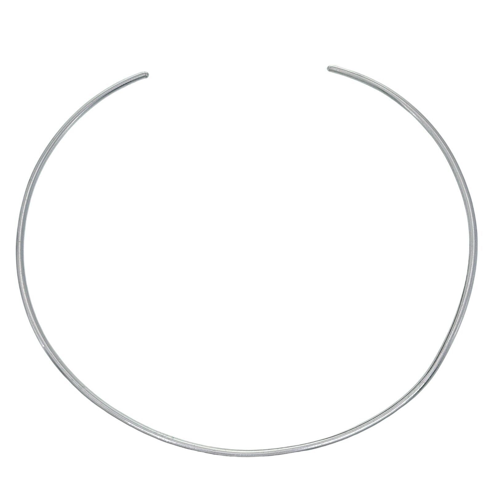 Vintage Sterling Silver 925 2.5mm Wire Collar Necklace 15