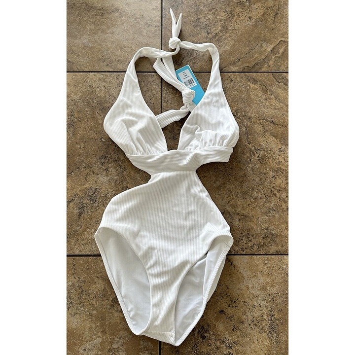 Beach Bunny Swimwear Nina One Piece - White Size Small