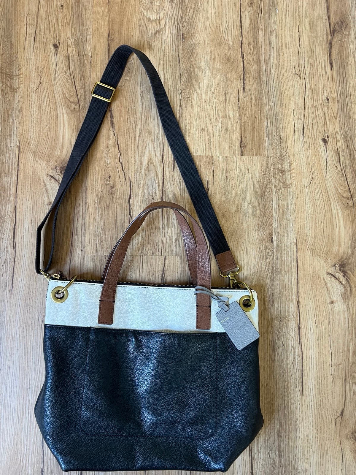 Fossil Black and White Crossbody