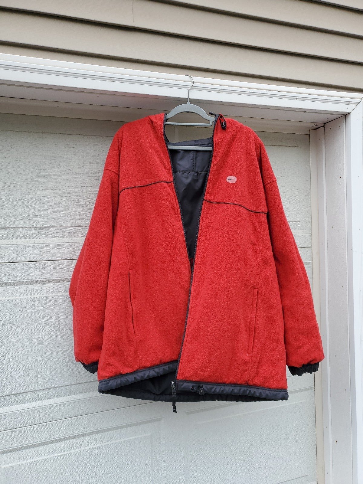 Nike vintage fleece jackets for men (reversible)