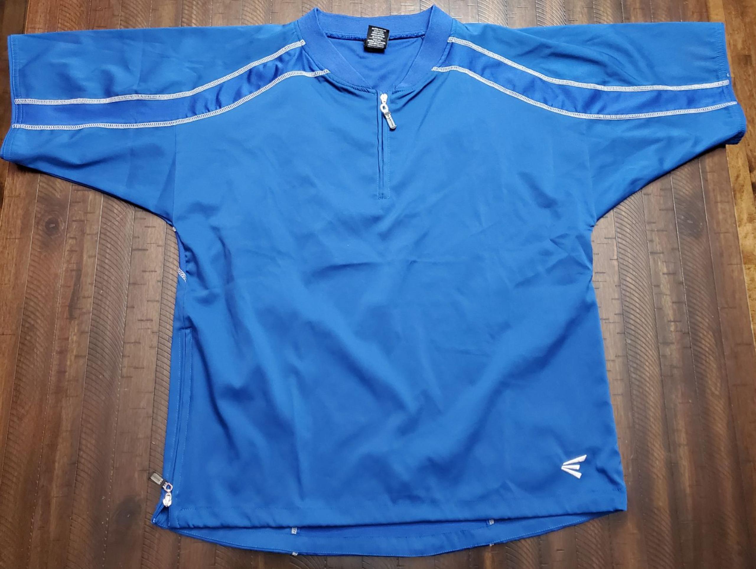 Easton 1/4 Zip 1/2 Windbreaker Mens Medium Blue.  Very good condition.  Has side