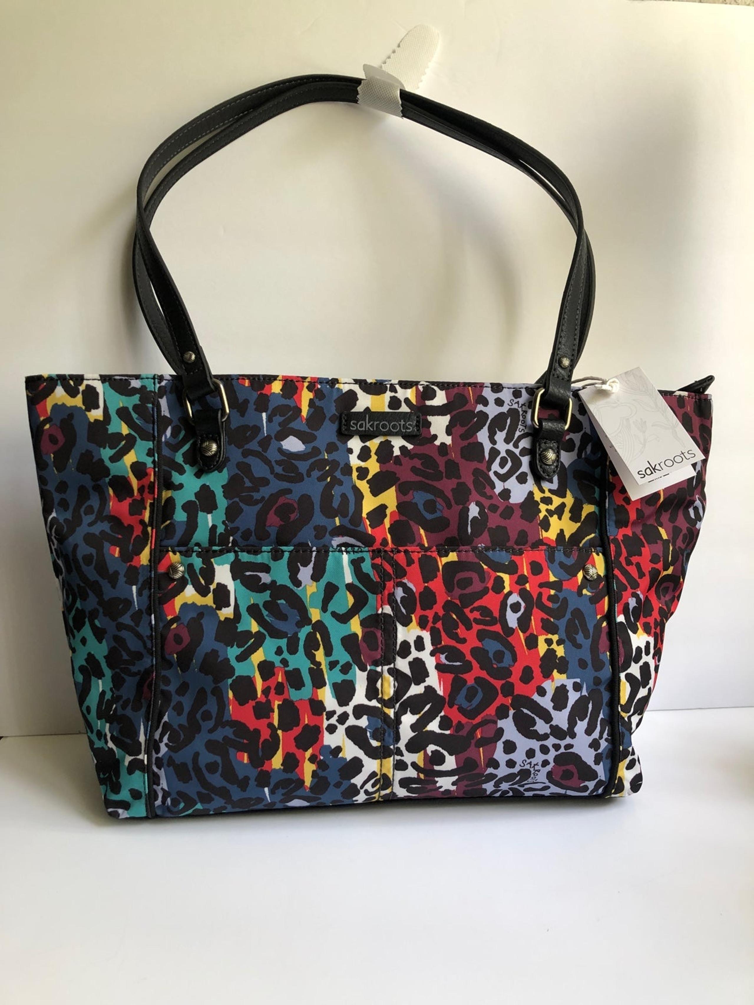 NWT Sakroots colorful Leopard  Totebag