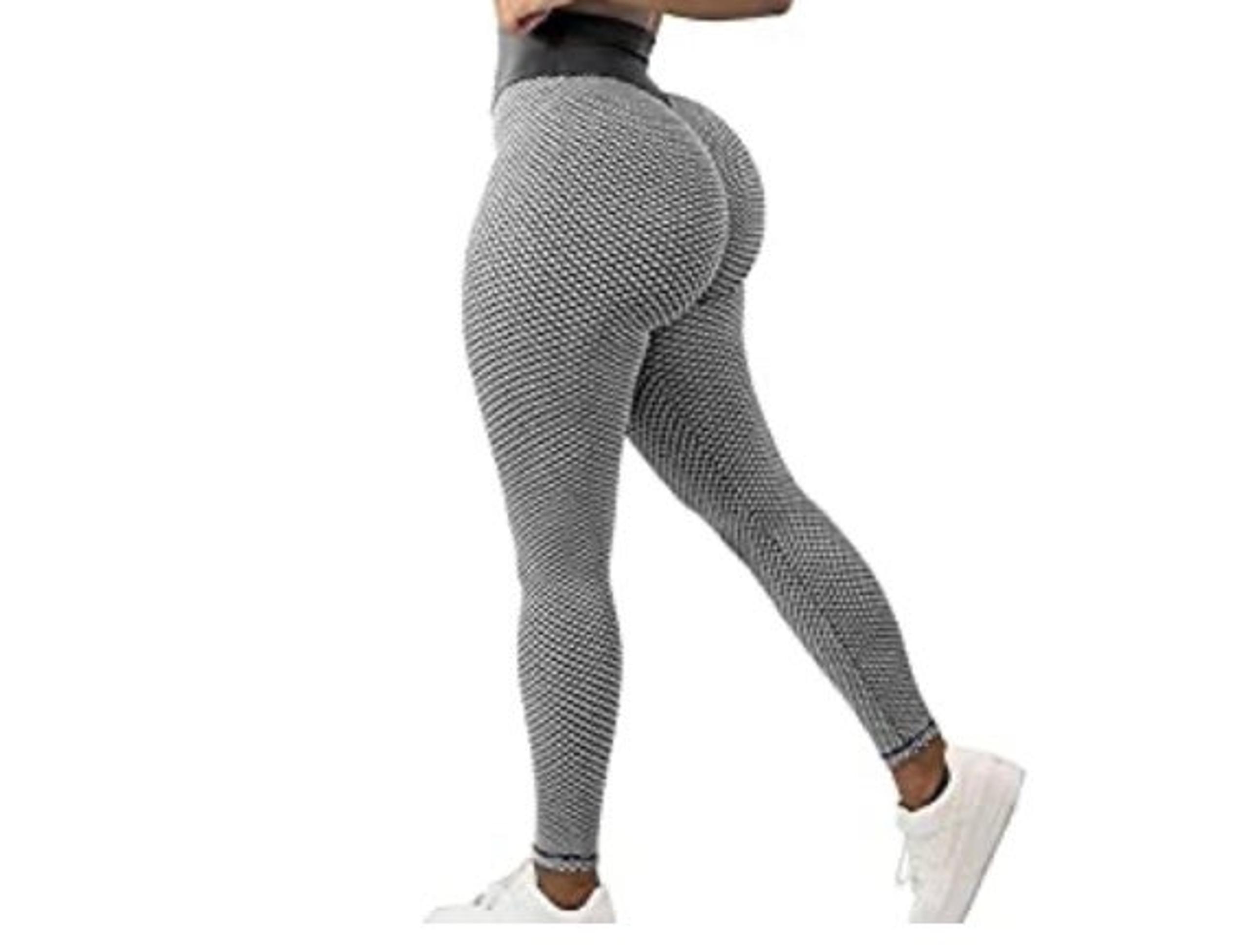 Leggings size xl women’s TikTok gray white scrunch bum new