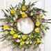 New Daisy and Lavender Wreath 24’’ Wildflower Wreath Spring and Summer Wreath