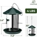 Kingsyard Metal Bird Feeder for Outdoor Hanging - Weather Resistant Chew-Proof W