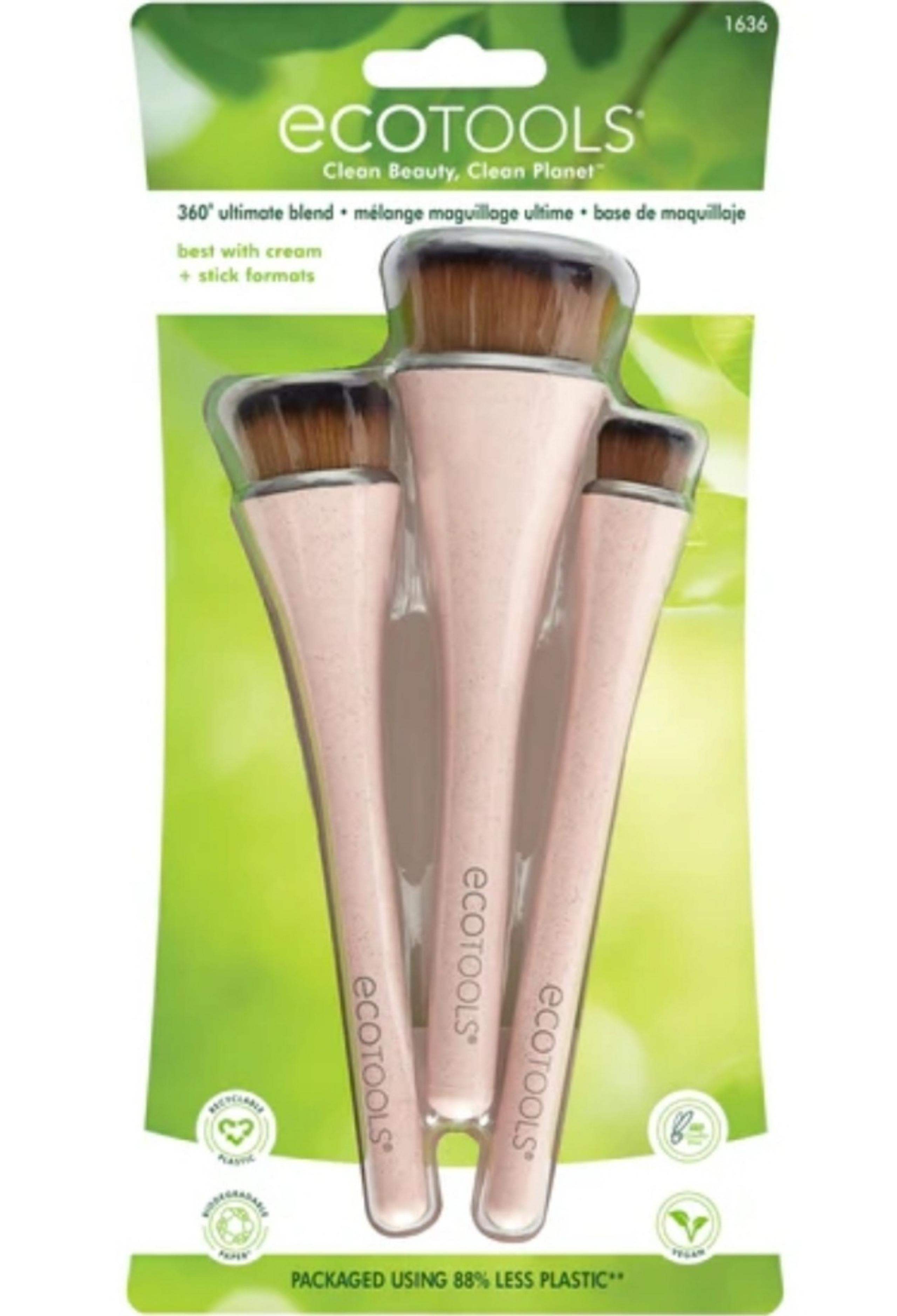 NEW EcoTools360 Ultimate Blend Makeup Brush Kit Face Foundation Cream Concealer