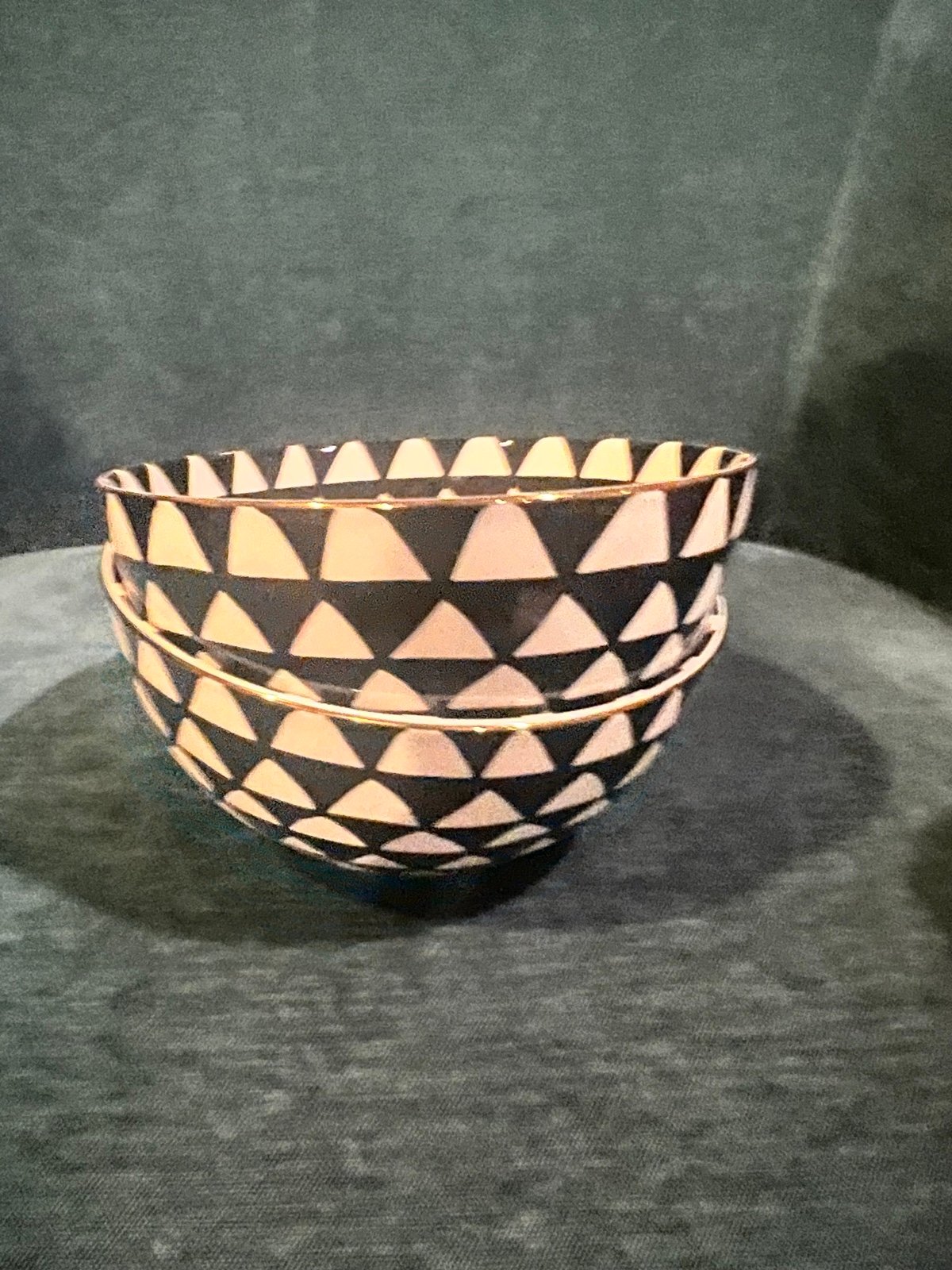 Set 2 Thyme & Table Soup Cereal Bowls Geometric Stomeware Mix Match be