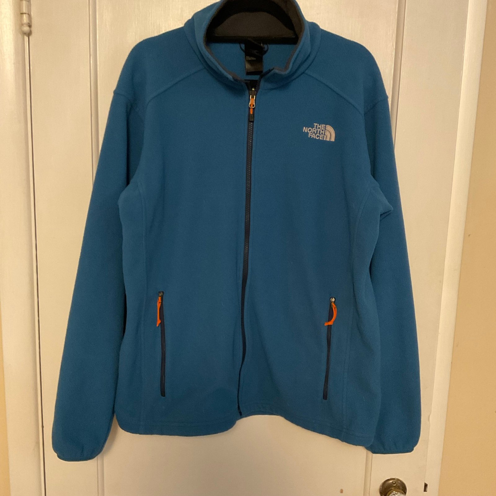 Mens The North Face Full Zip Fleece Sweater Jacket - Blue Large