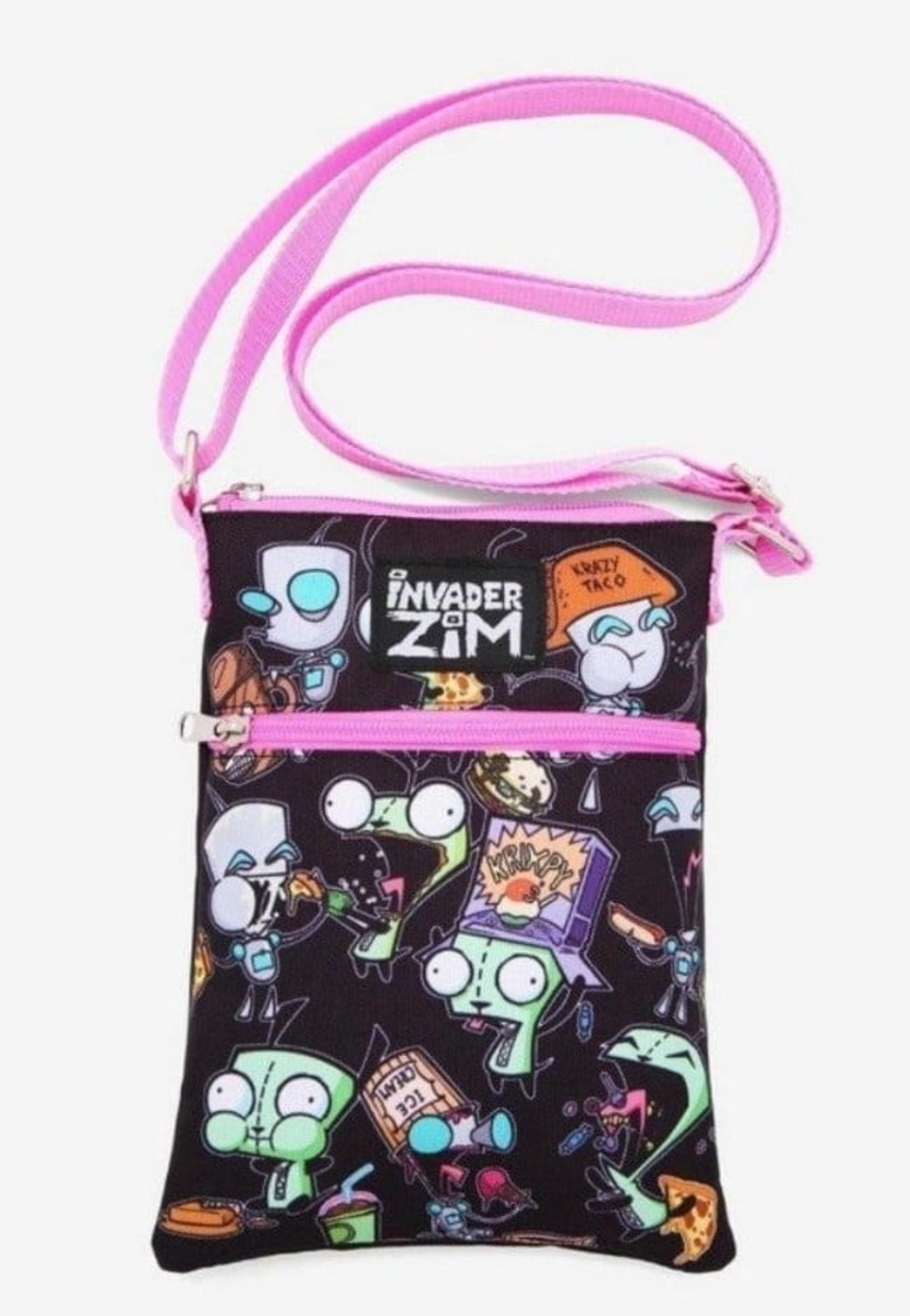 New Invader Zim GIR Snacks Passport Crossbody Bag