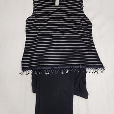 Women's Ronni Nicole 2-Piece Black & White Pants Set- 10P