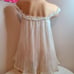Y2K Victoria's Secret Sheer Pleated Chiffon Babydoll Chemise Size Sm ♡ White
