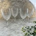 Waterford Crystal Colleen Claret Wine Tall Stem Cut Glass 6.5” 4 pc set Vintage