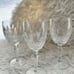 Waterford Crystal Colleen Claret Wine Tall Stem Cut Glass 6.5” 4 pc set Vintage