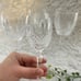 Waterford Crystal Colleen Claret Wine Tall Stem Cut Glass 6.5” 4 pc set Vintage