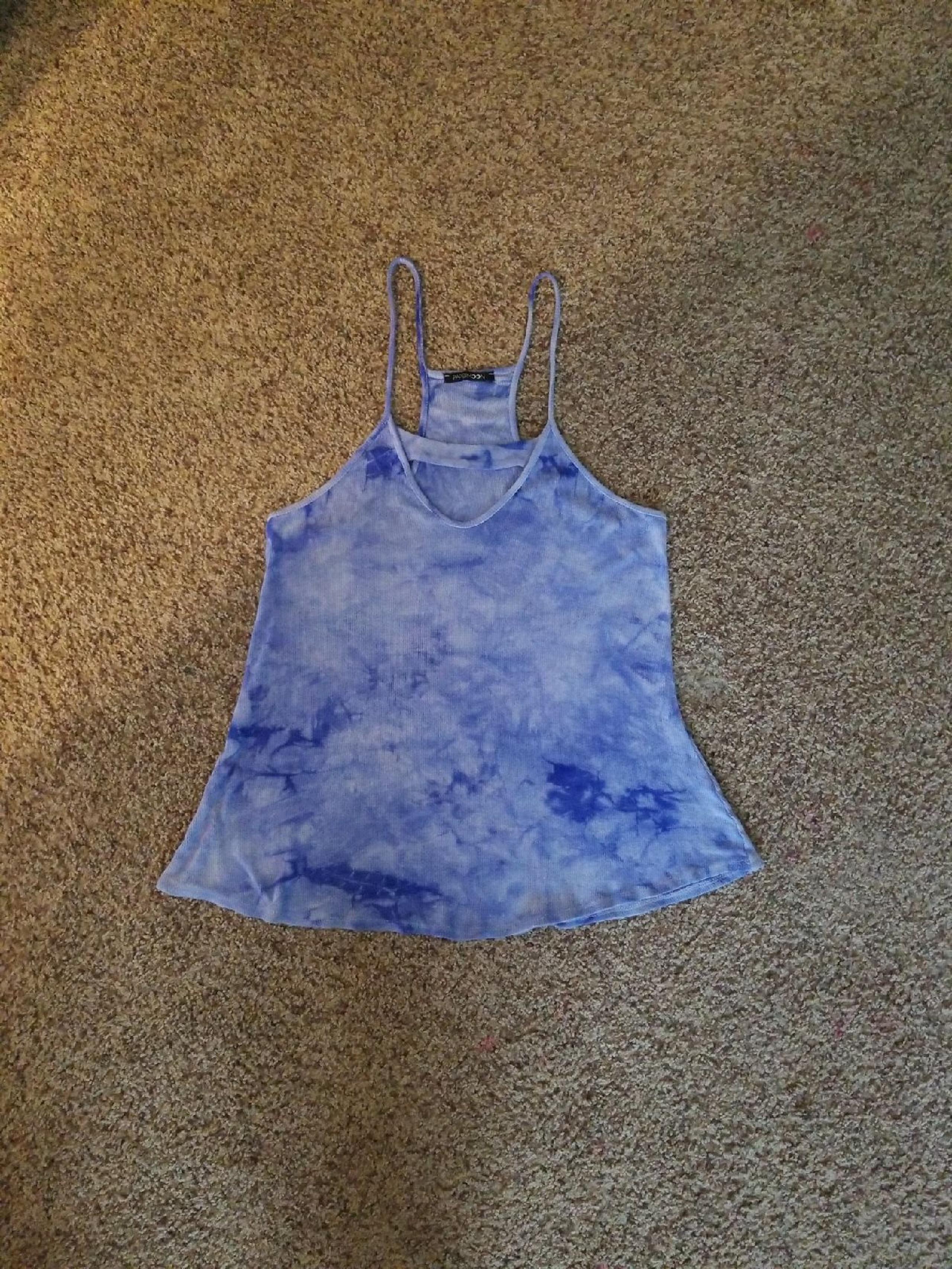 SOLD blue tye dye tank Medium