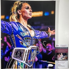 WWE NXT Charlotte Flair Signed 11x14 Photo RR Autograph WrestleMania JSA COA