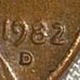 1982 D Lincoln 1 Cent Coin