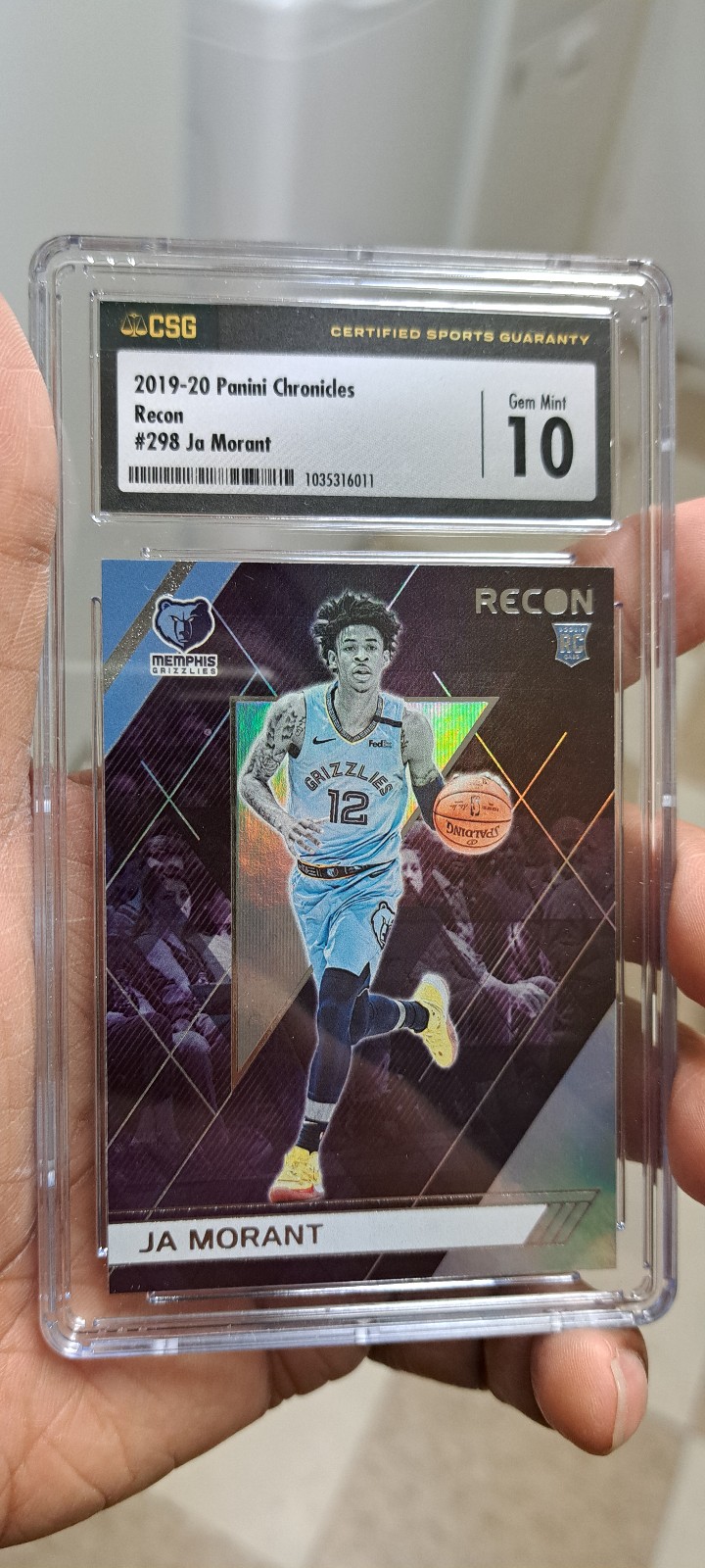 2019 Panini Chronicles Ja Morant Recon CSG 10 RC