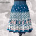 Axes Femme blue floral fairy kei skirt