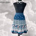 Axes Femme blue floral fairy kei skirt
