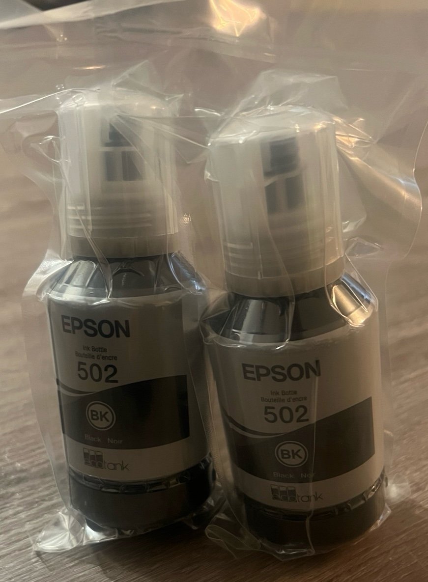 EPSON ECOTANK 502 BLACK INK ( 2 BOTTLES)