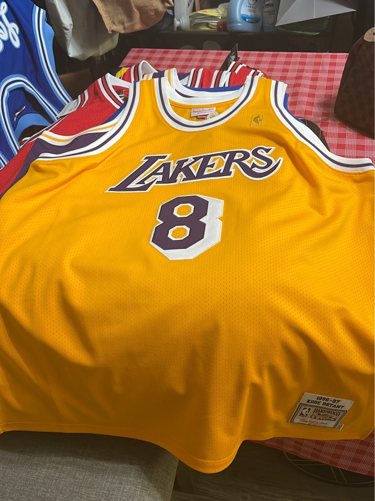 Men's Los Angeles Lakers Kobe Bryant Mitchell & Ness Gold 1996-97 Hardwood