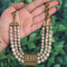 Vintage Egyptian Revival Necklace Jasper Gold Tone Beaded Collar 1928 Brand