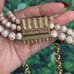 Vintage Egyptian Revival Necklace Jasper Gold Tone Beaded Collar 1928 Brand