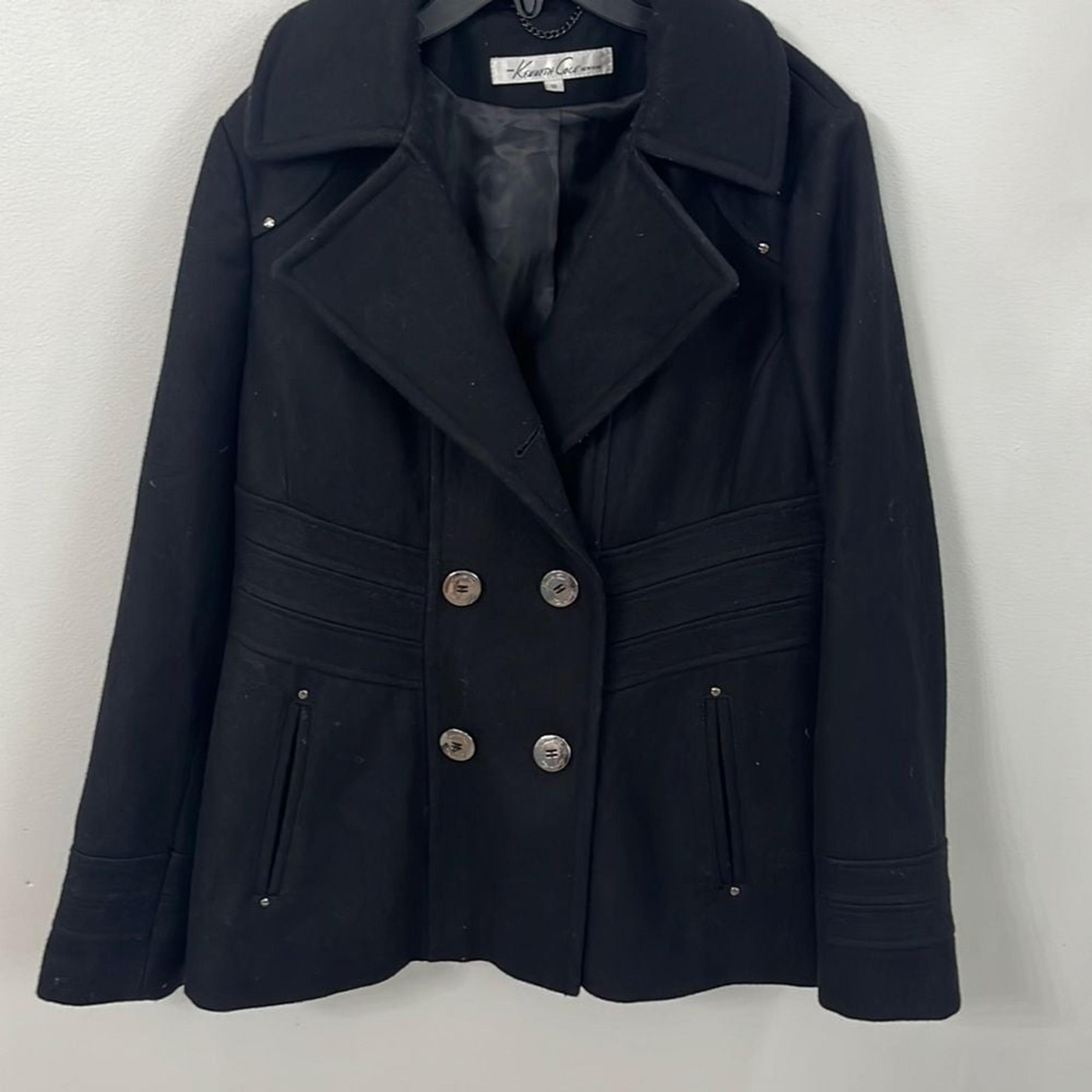Kenneth Cole, New York, black pea coat