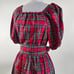 Vintage red plaid maxi dress