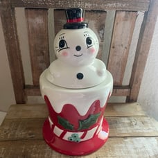 Johanna Parker snowman canister