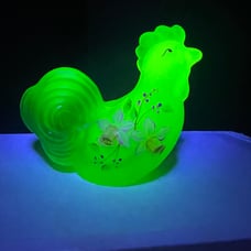 Fenton HP Satin Key Lime Rooster