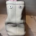 Coach Hampton Pebbled Leather Tassel Satchel Handbag Purse tote Beige 5055