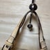 Coach Hampton Pebbled Leather Tassel Satchel Handbag Purse tote Beige 5055