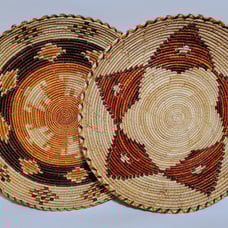 Pair of Native American Handwoven Baskets - Signed!