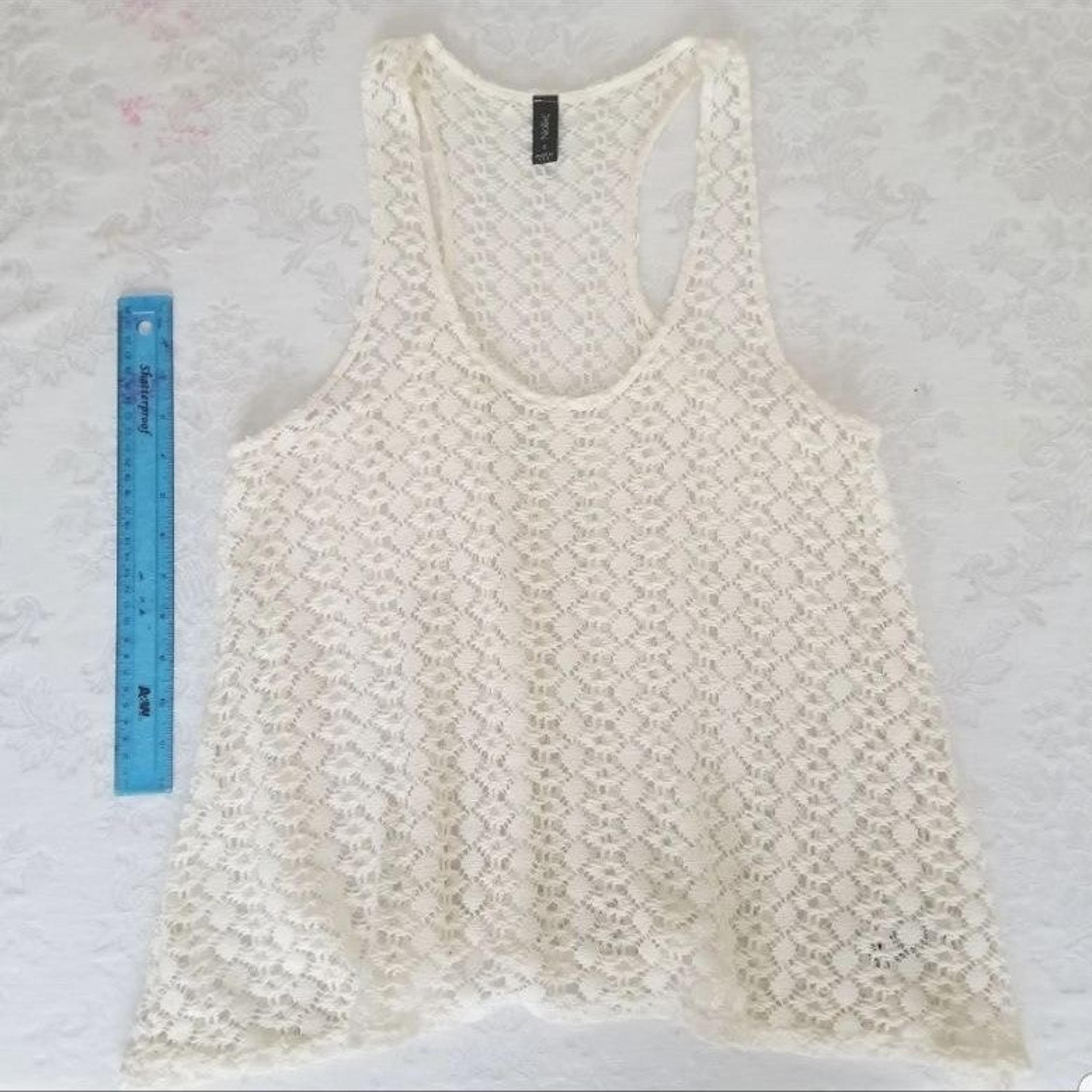 Lace Drape Tank Top S