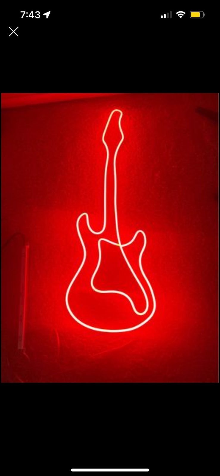 Red Light-up Guitar
