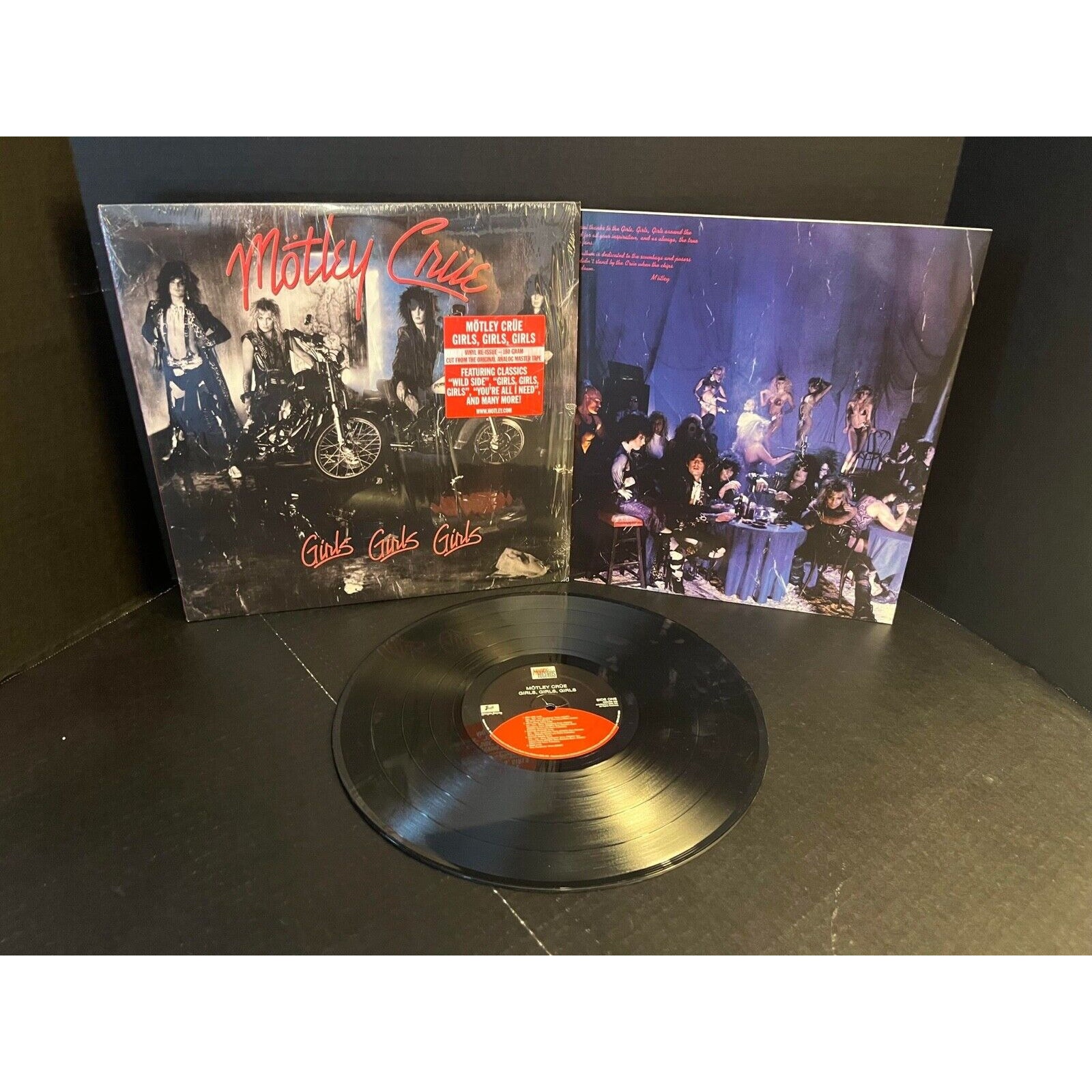 MOTLEY CRUE GIRLS GIRLS GIRLS BLACK VINYL LP ESM/MR332