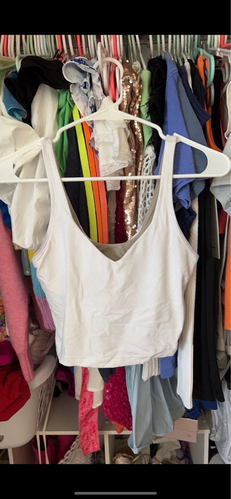 white lululemon aline tank