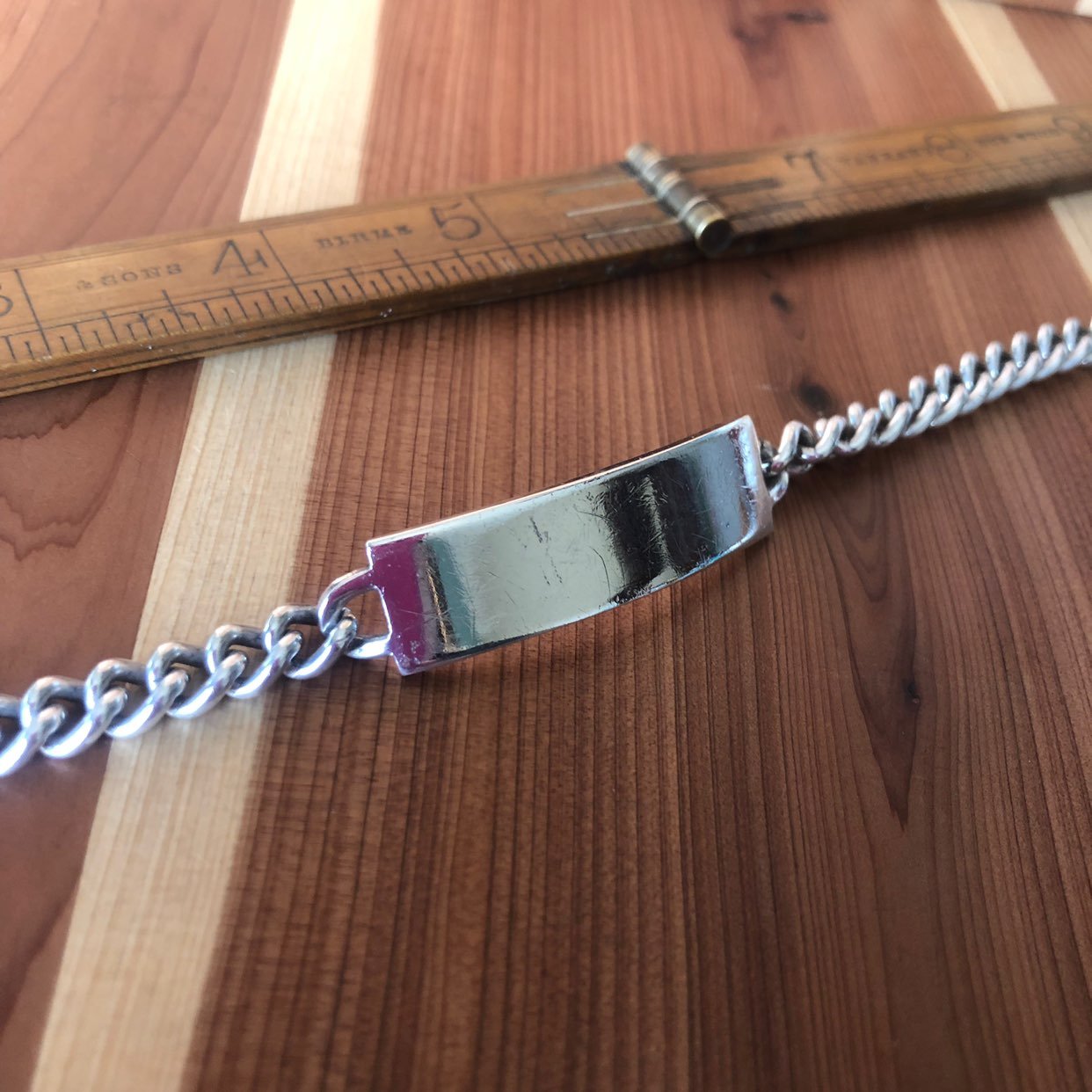Vintage Sterling Tag Bracelet
