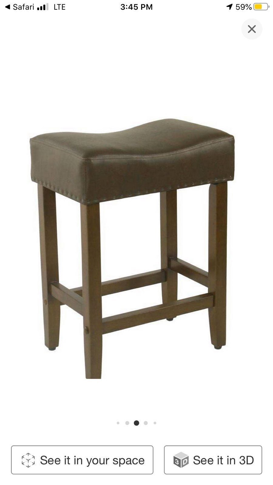 29 Rumford Saddle Barstool with Wood L