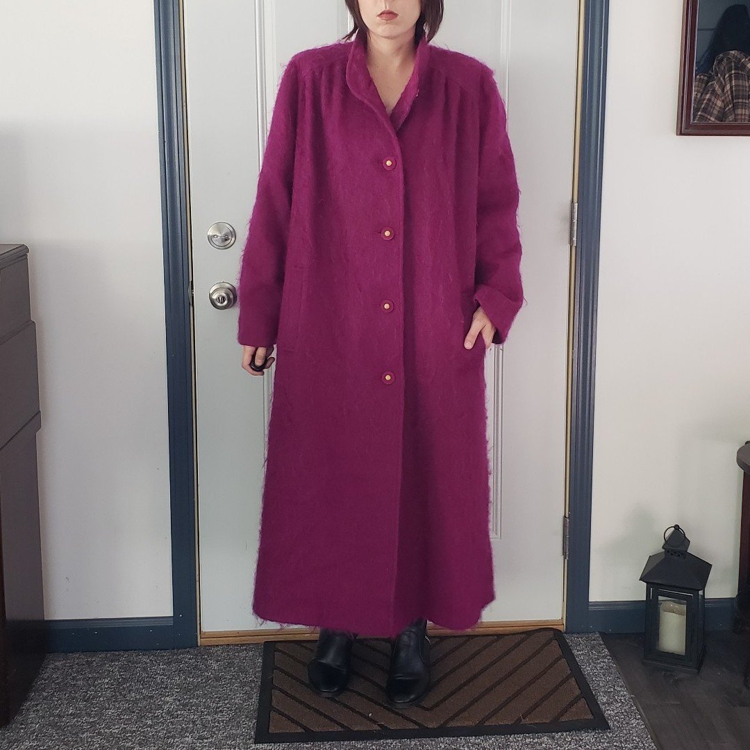 90s Pink Mohair Coat