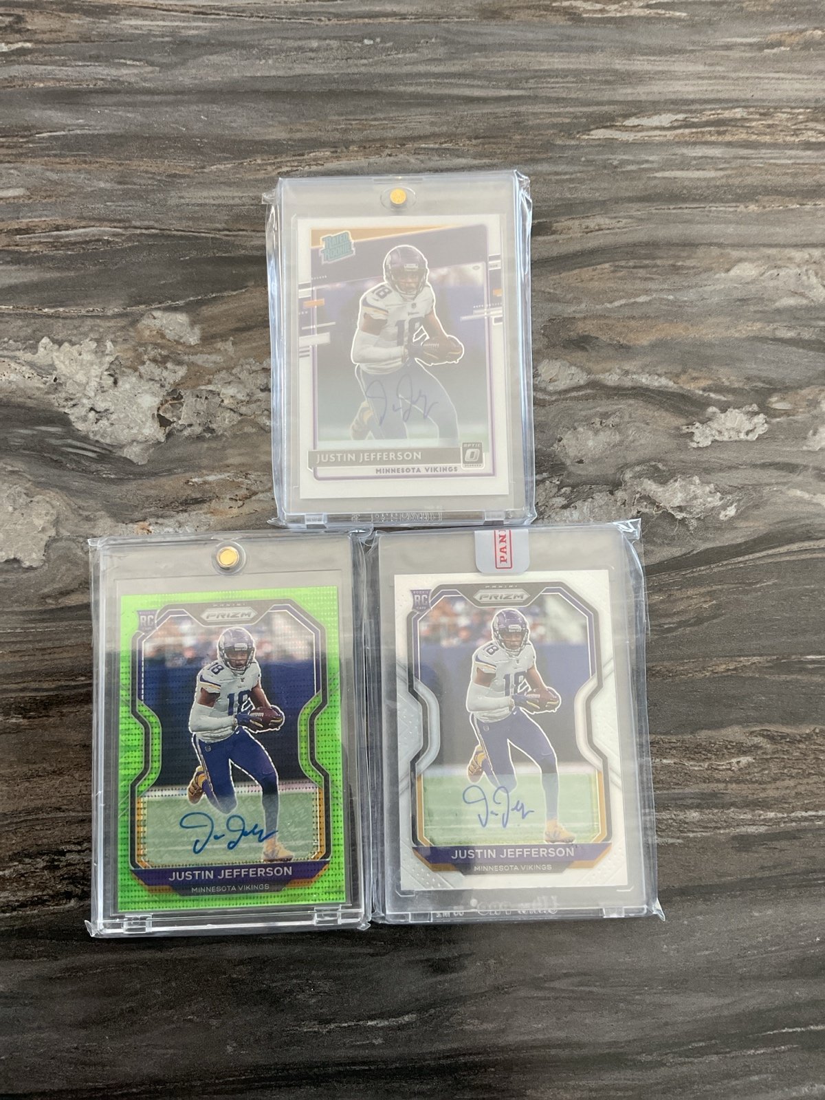 Justin Jefferson Prizm Silver Holo Rookie Autograph Card Lot