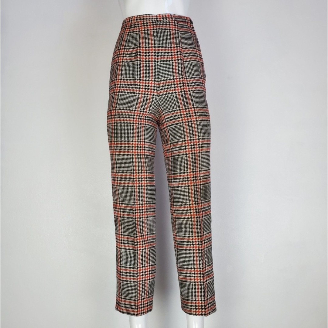 Vintage 60's Black & Red Plaid Trousers.