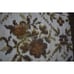 LARGE VTG. FOUR FOOTED SEWING BASKET WITH VINYL EXTERIOR