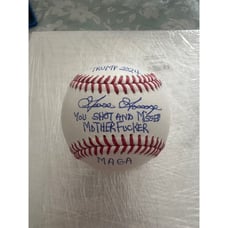 Goose Gossage signed OML Baseball w/You Missed-Trump 2024-Maga BAS Witness